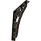 Ekena Millwork Tristan Wrought Iron Bracket, (Triple center brace), Antiqued Warm Silver 2"W x 12"D x 15"H BKTM02X12X15TTNAWS - alternate 1